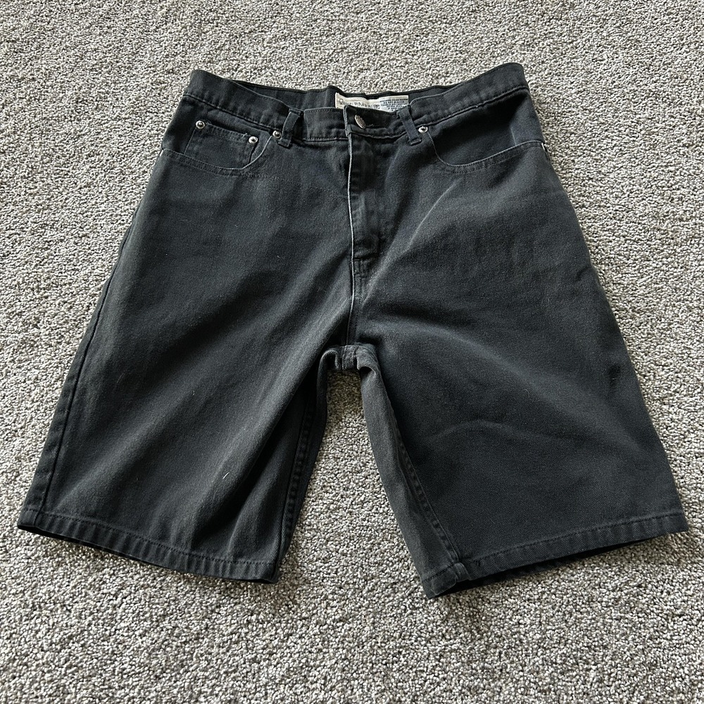 Vintage Canyon River Blues Denim Shorts Mens 34 Black Cotton Jorts 5 Pocket